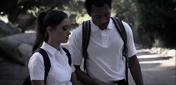  Horny petite schoolgirl fucks with a black best friend